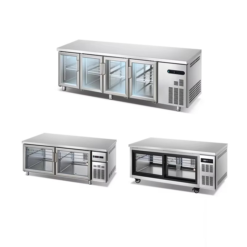 Commercial Kitchen Worktops - Gewerblicher Arbeitsplatten-Kühlschrank Gefrierschrank Schnellkühlung Energiesparend Edelstahl